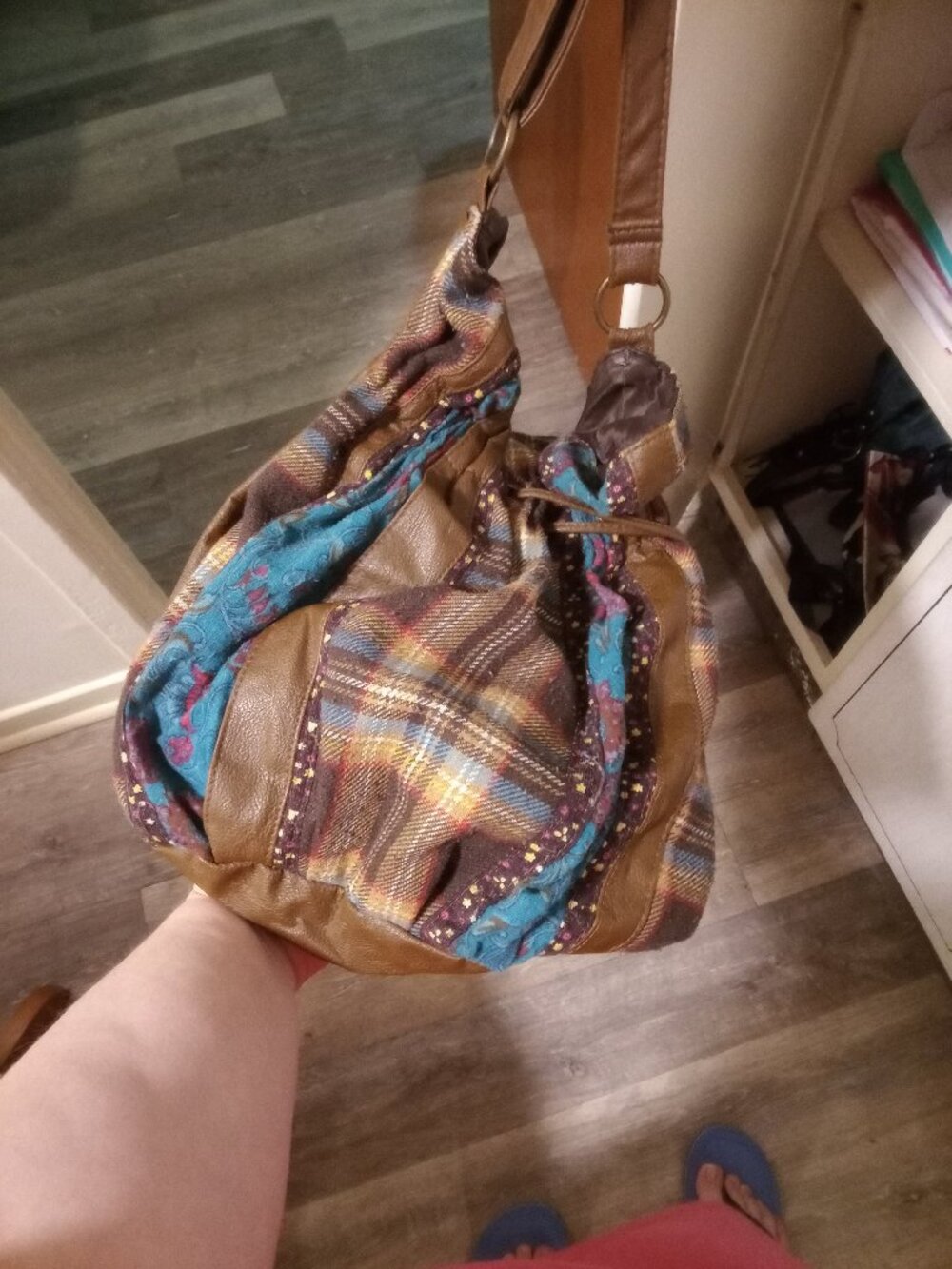 Patchwork crossbody purse